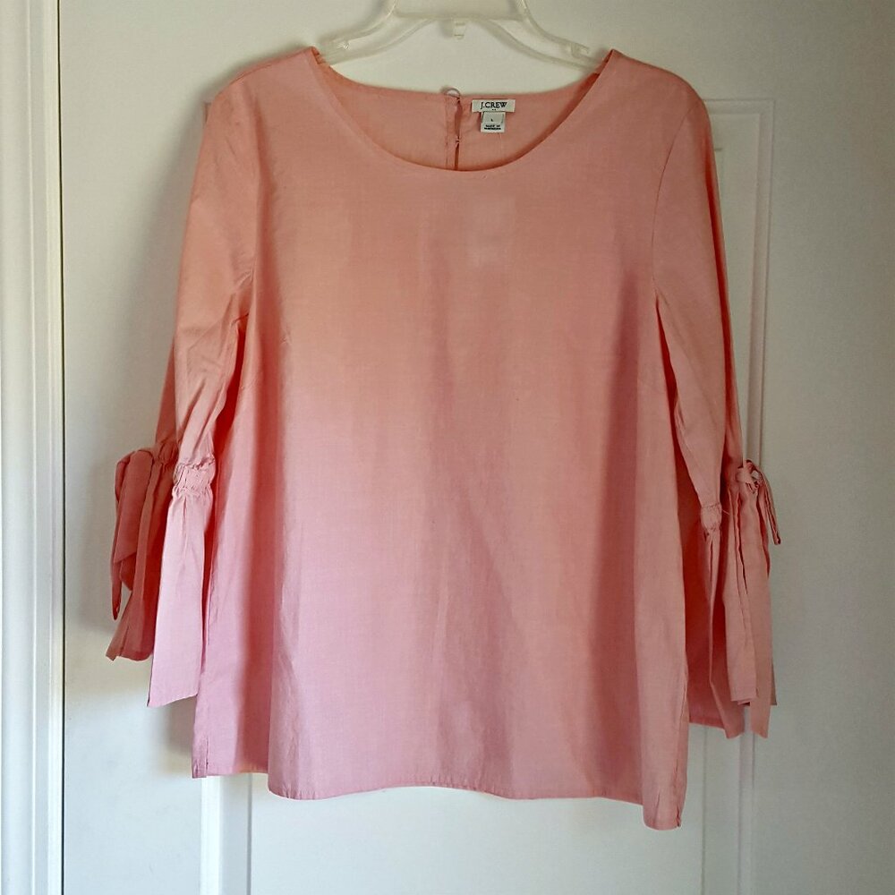 NEW! TIED BELL SLEEVE BLOUSE By J CREW SZ L